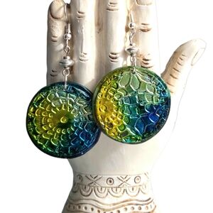 Unique Boho Earrings, Upcycled Artisan Jewelry, Recycled Art Jewelry